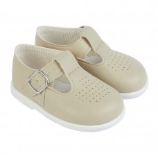 H501: Baby Hard Soled Shoe- Biscuit (Shoe Sizes: 2-6)